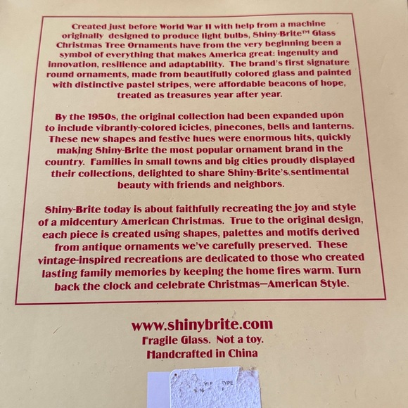 NIB~Set Of 9 Christopher Radko Shiny Brite Large Mixed Glass Holiday Ornaments - Picture 5 of 7